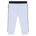 Baby Boys Blue & White Logo Tracksuit Set, 1, hi-res