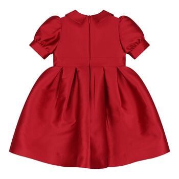 Baby Girls Red Flower Dress Set