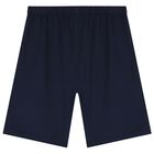 Boys White & Navy Blue Logo Pyjamas, 1, hi-res