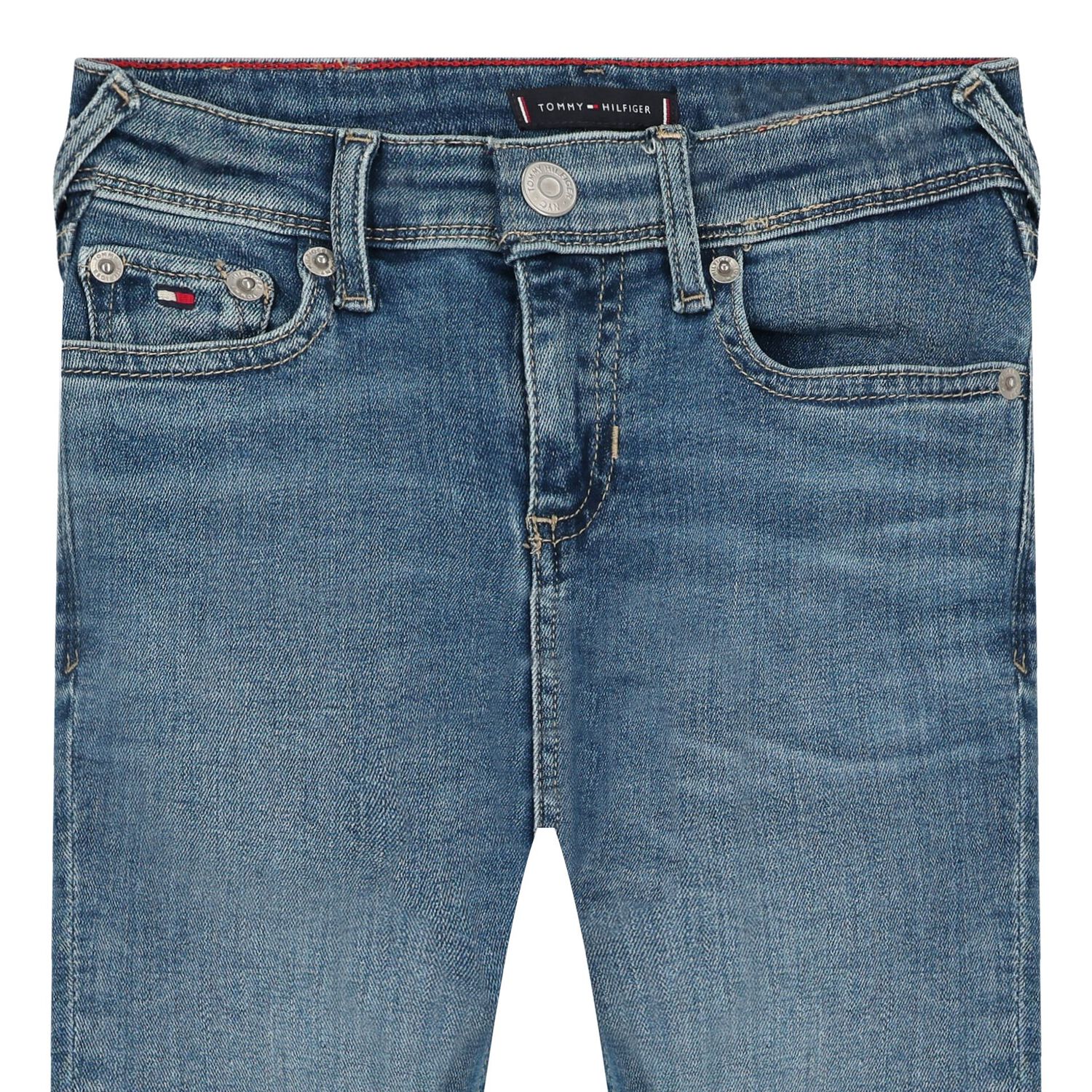 Boys Blue Logo Denim Jeans, 1, hi-res image number null