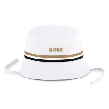 Baby Boys White Logo Hat