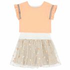 Girls Pink & Gold Logo Dress Set, 1, hi-res