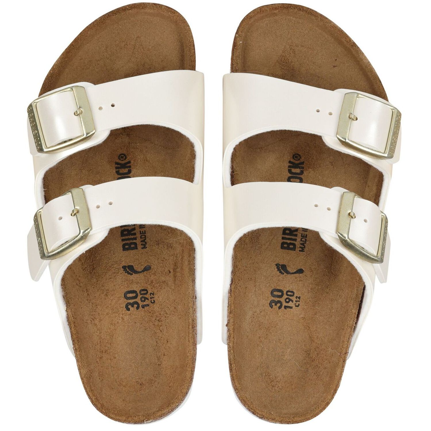 Girls White Arizona Sandals, 1, hi-res image number null