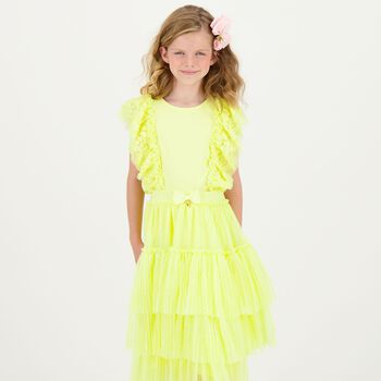 Girls Yellow Ruffled Top