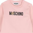 Younger Girls Pink Teddy Bear Logo Dress, 1, hi-res