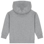 Grey & Burgundy Logo Hooded Top, 1, hi-res