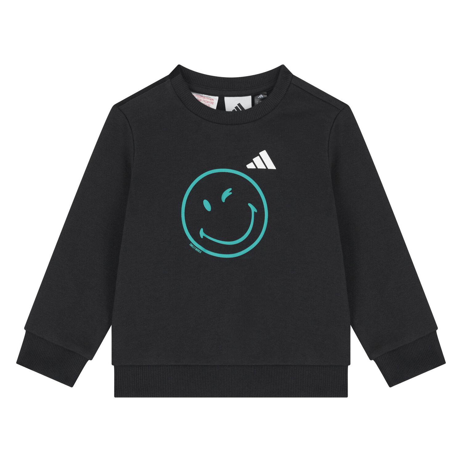 Younger Black Smiley Logo Tracksuit, 1, hi-res