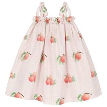 Girls Pink Peaches Beach Dress