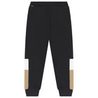 Boys Black Logo Joggers, 4, hi-res