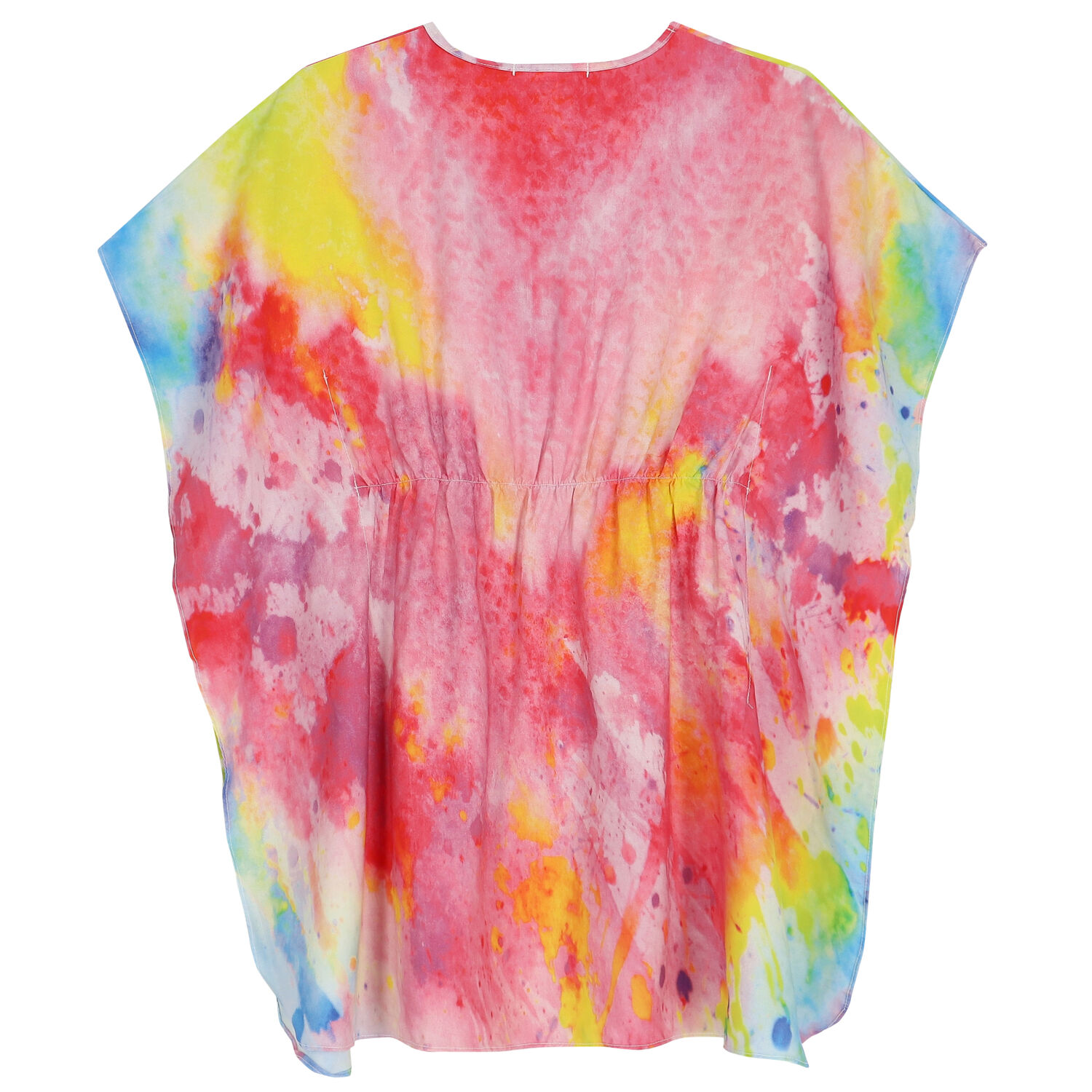 Girls Pink, Yellow & Red Kaftan, 1, hi-res