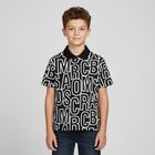 Boys Black & White Polo Shirt, 1, hi-res