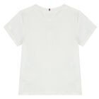 Girls White Logo T-Shirt, 1, hi-res