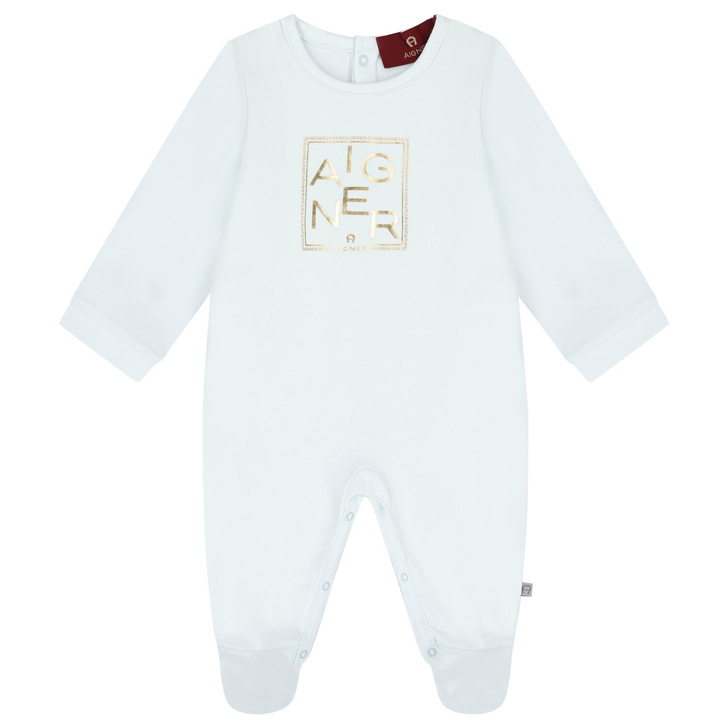 Baby Boys Blue Logo Babygrow, 2, hi-res