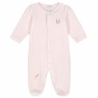 Baby Girls Pink Castle Babygrow, 1, hi-res