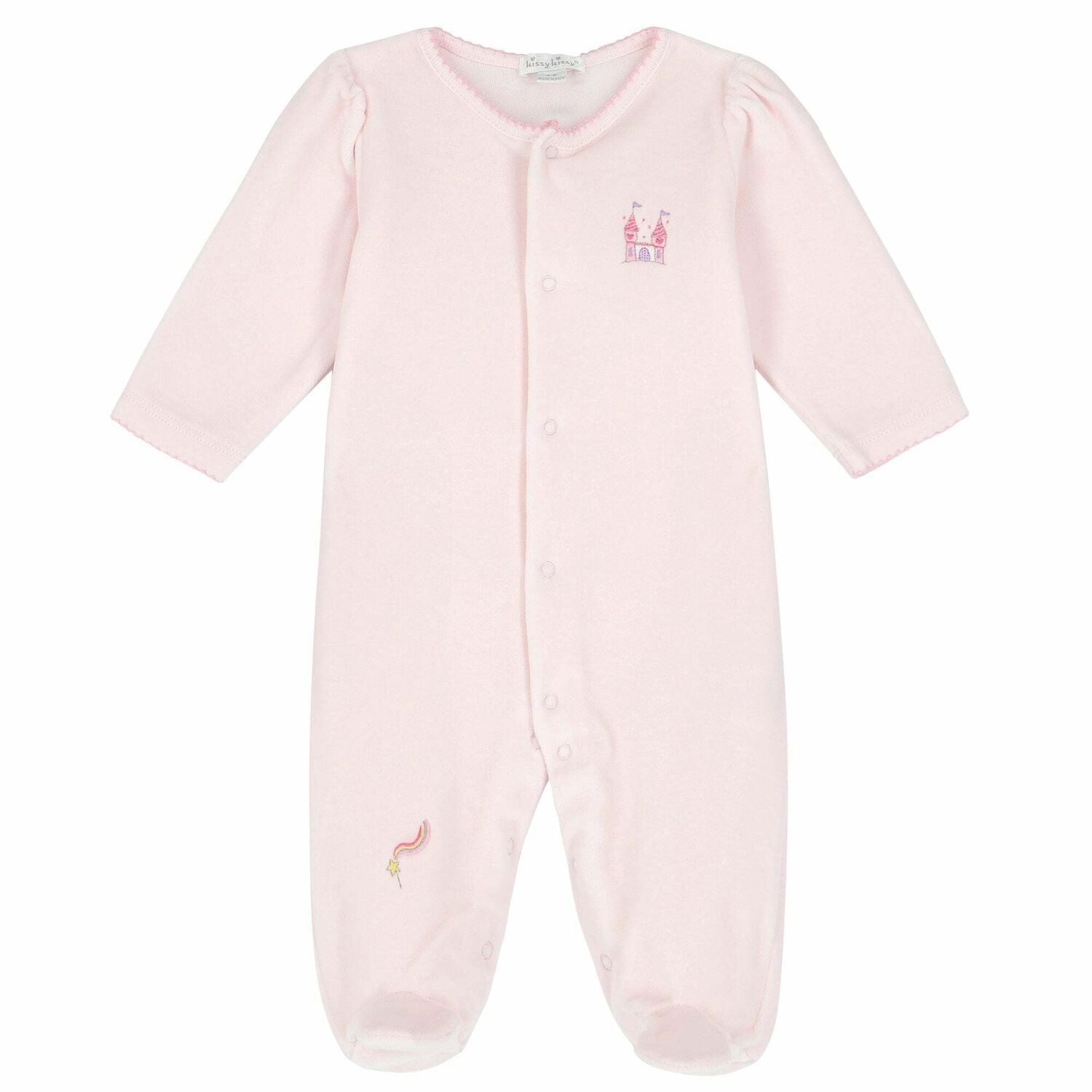 Baby Girls Pink Castle Babygrow, 1, hi-res