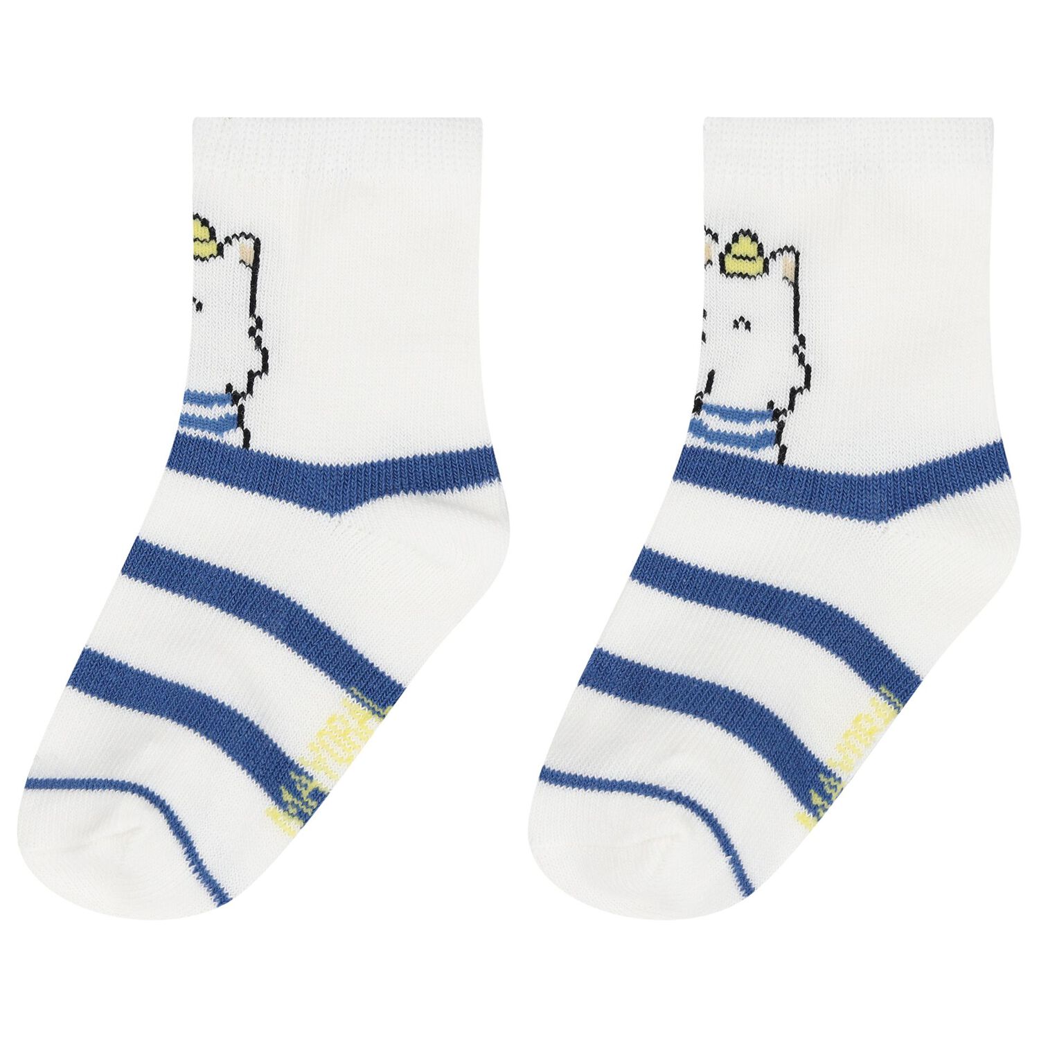 Baby Boys Ivory & Blue Boat Print Socks ( 3-Pack ), 3, hi-res