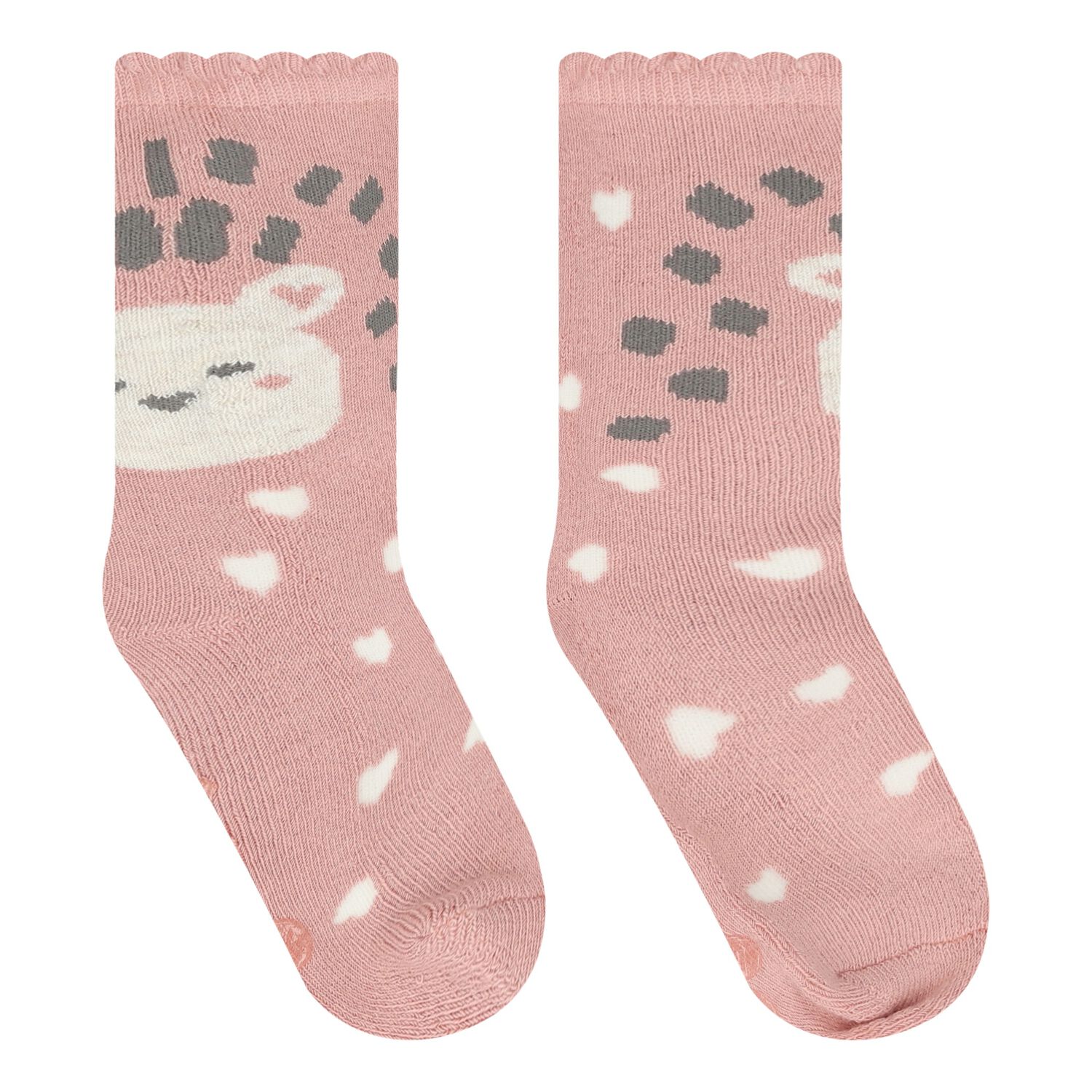 Baby Girls Pink Animal Socks, 1, hi-res image number null