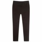 Girls Black Logo Leggings, 1, hi-res