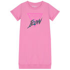 Girls Pink Logo Dress, 2, hi-res