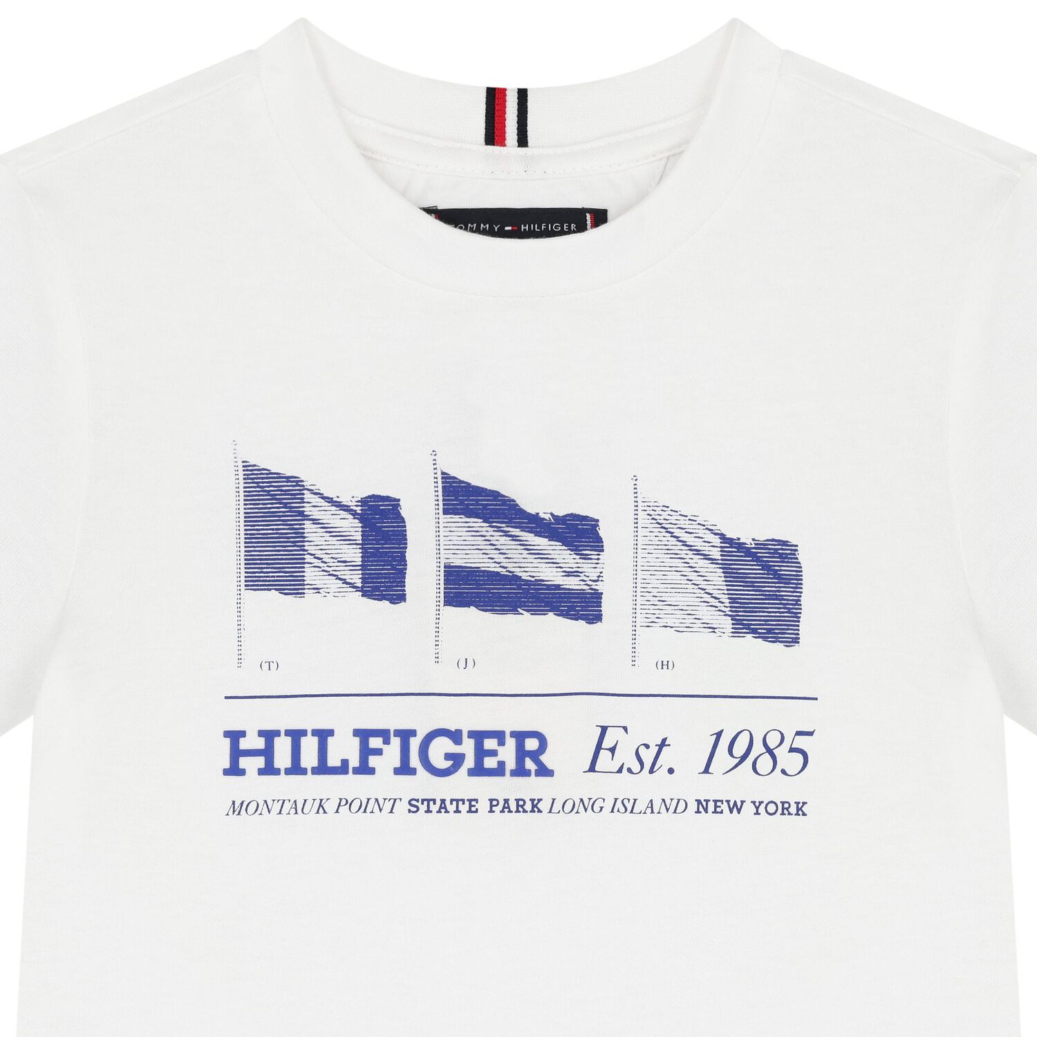 Boys White Logo Flag T-Shirt, 2, hi-res image number null