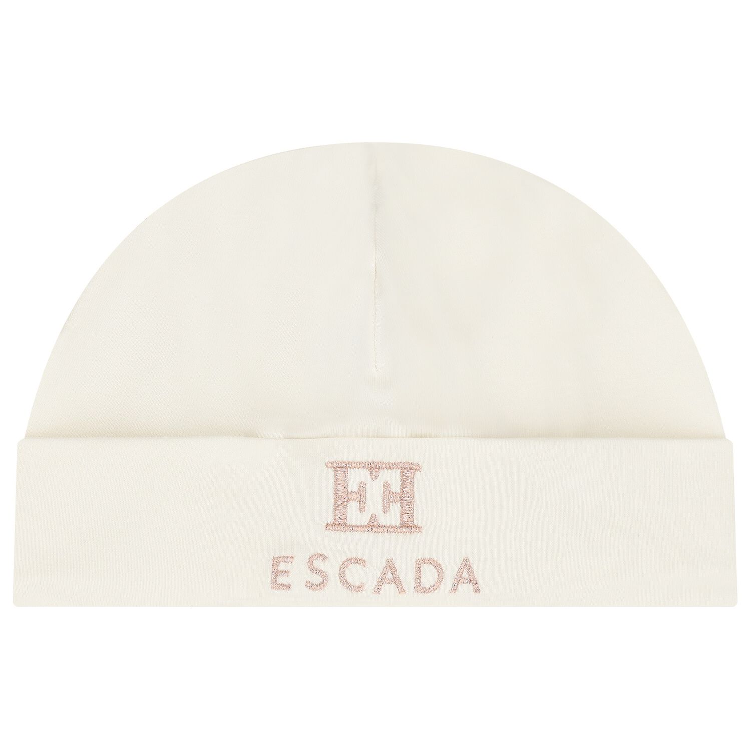 Baby Girls Ivory Logo Hat, 1, hi-res