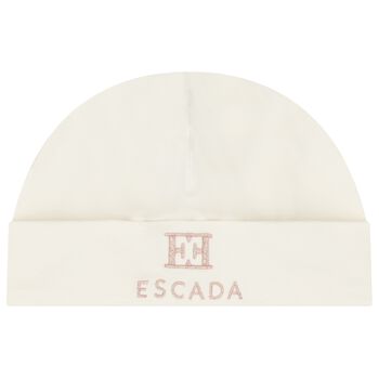 Baby Girls Ivory Logo Hat