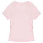 Girls Pink Embellished Logo T-Shirt, 2, hi-res