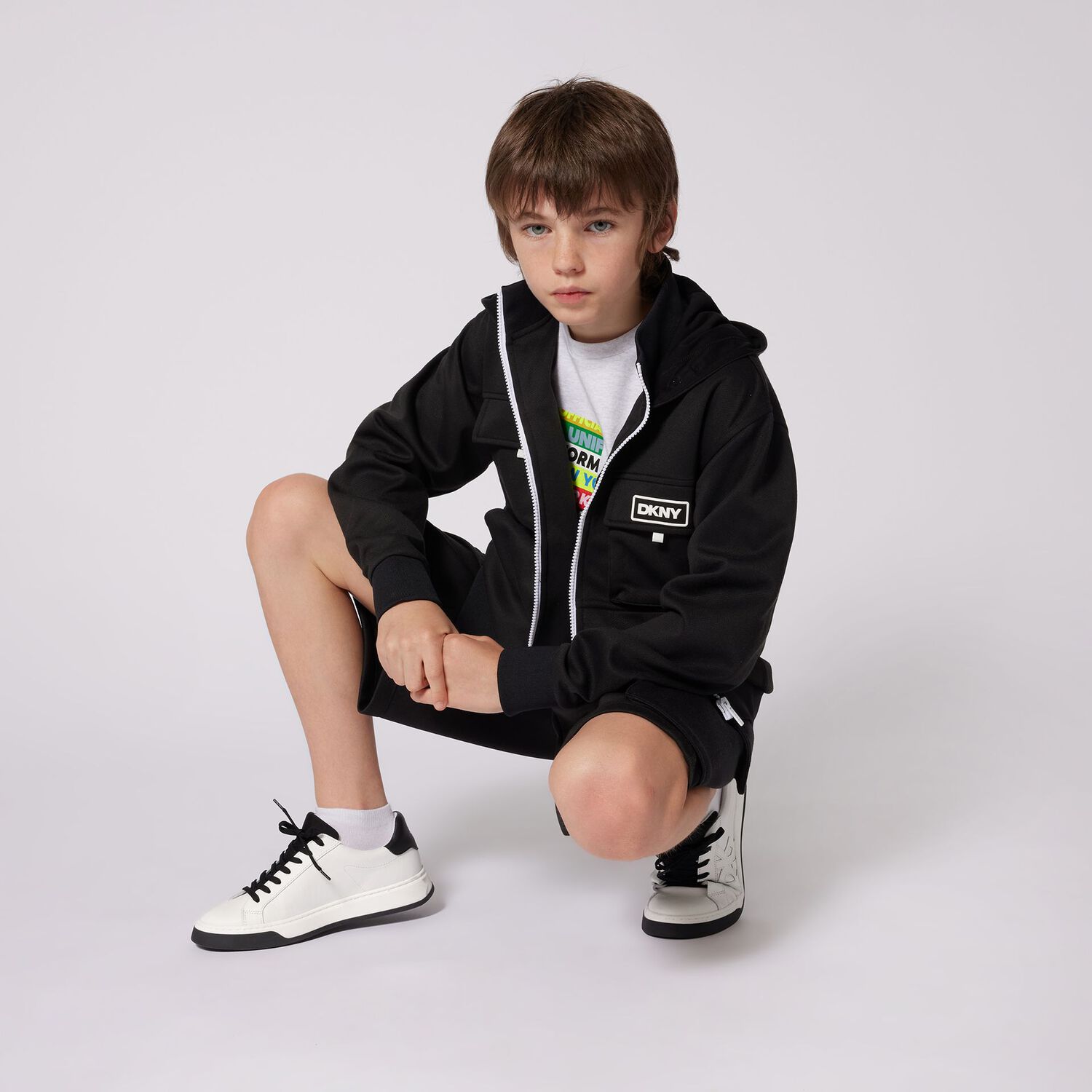 Black Logo Shorts, 1, hi-res