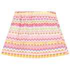Girls Multi-Coloured Zig Zag Logo Skirt, 1, hi-res