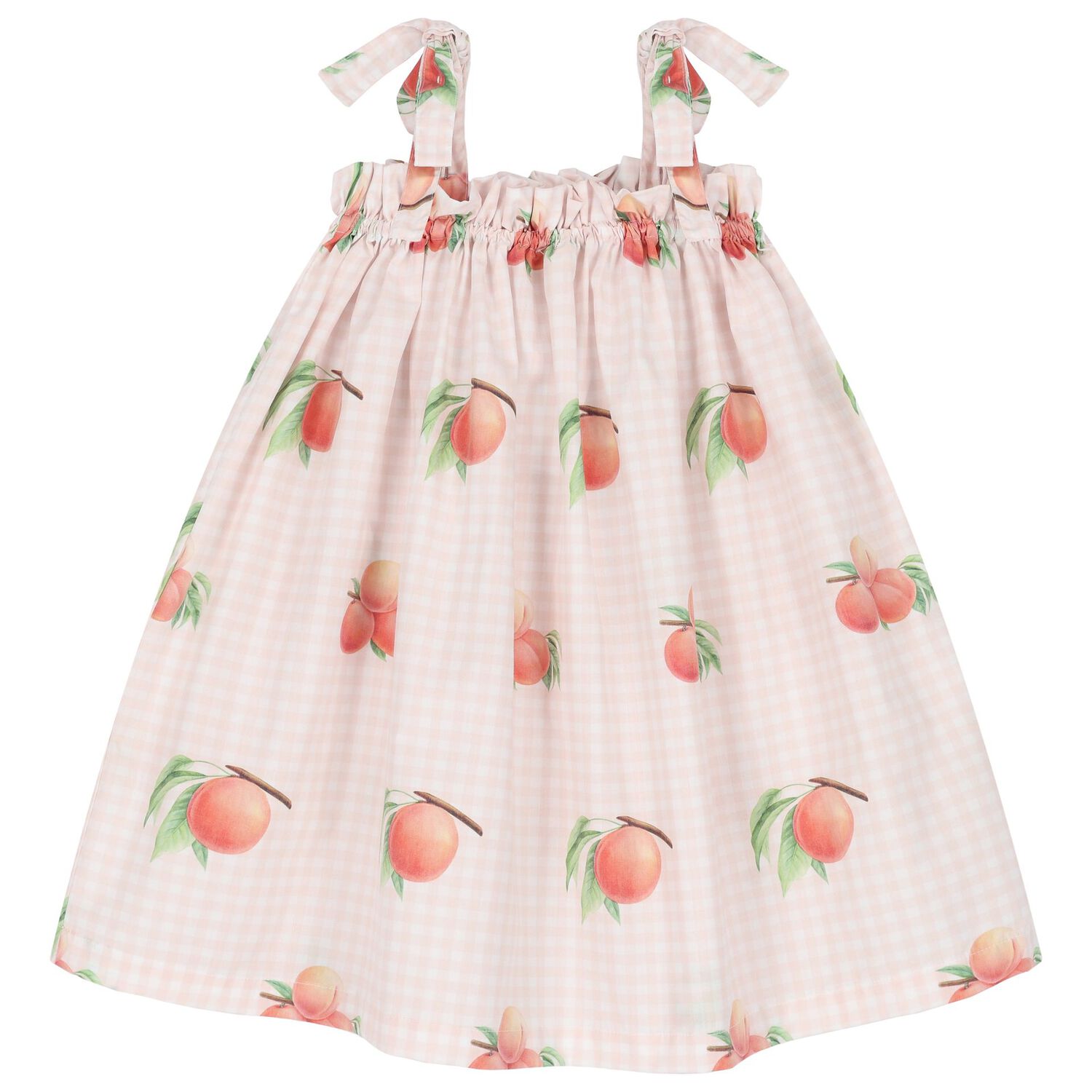 Girls Pink Peaches Beach Dress, 1, hi-res image number null
