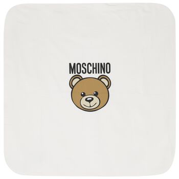 Ivory Teddy Bear Logo Baby Blanket