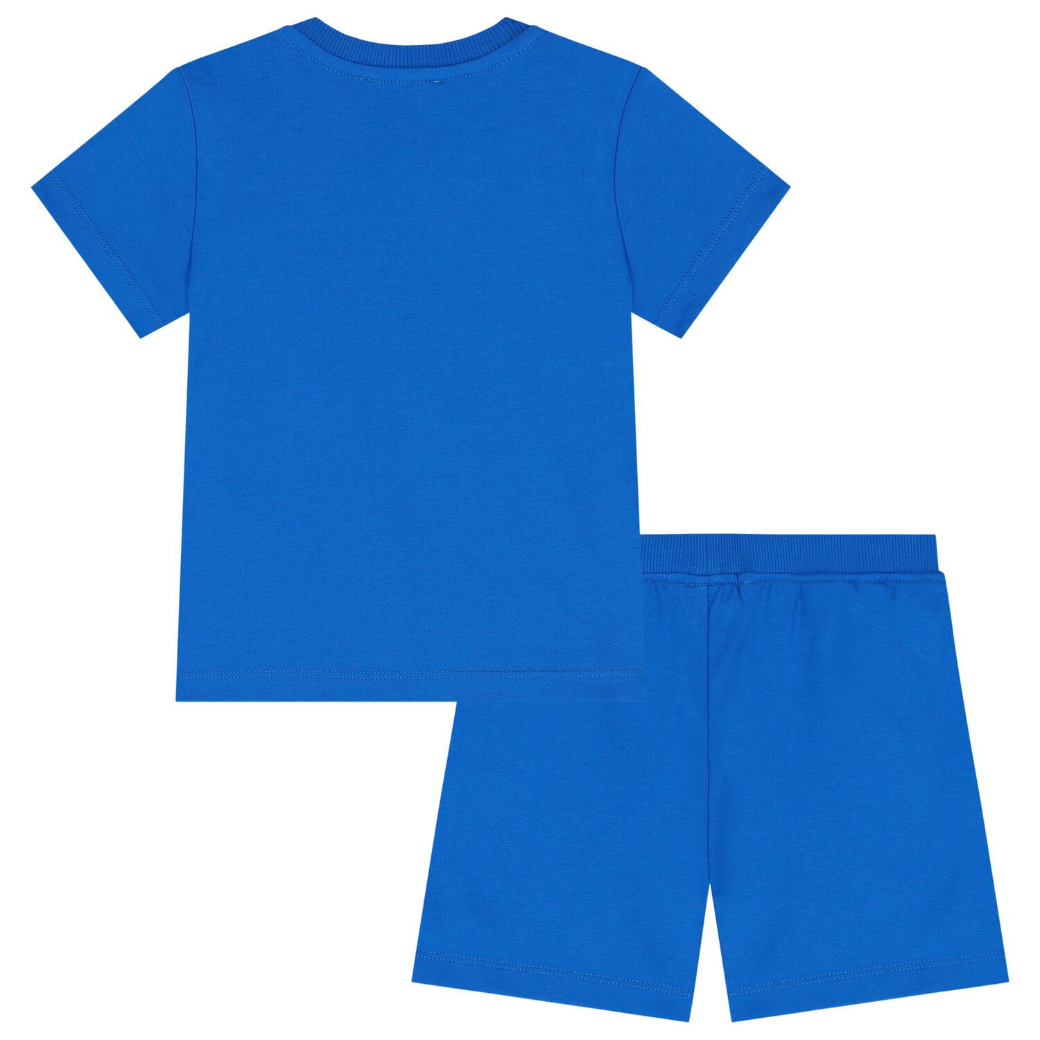 Blue Teddy Bear Logo Shorts Set, 1, hi-res