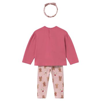 Younger Girls Pink Leggings Set