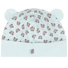 Baby Boys Blue Teddy Bear Logo Hat, 2, hi-res