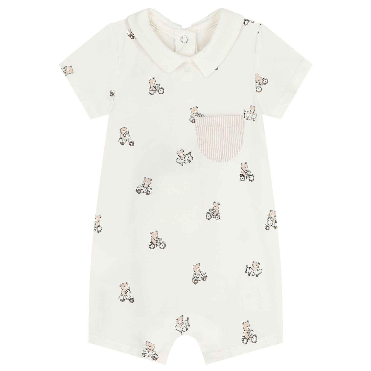 Baby Boys White Rompers ( 2-Pack ), 1, hi-res
