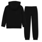 Boys Black Logo Tracksuit, 1, hi-res