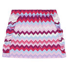 Girls Purple & Pink Logo Zigzag Skirt, 1, hi-res