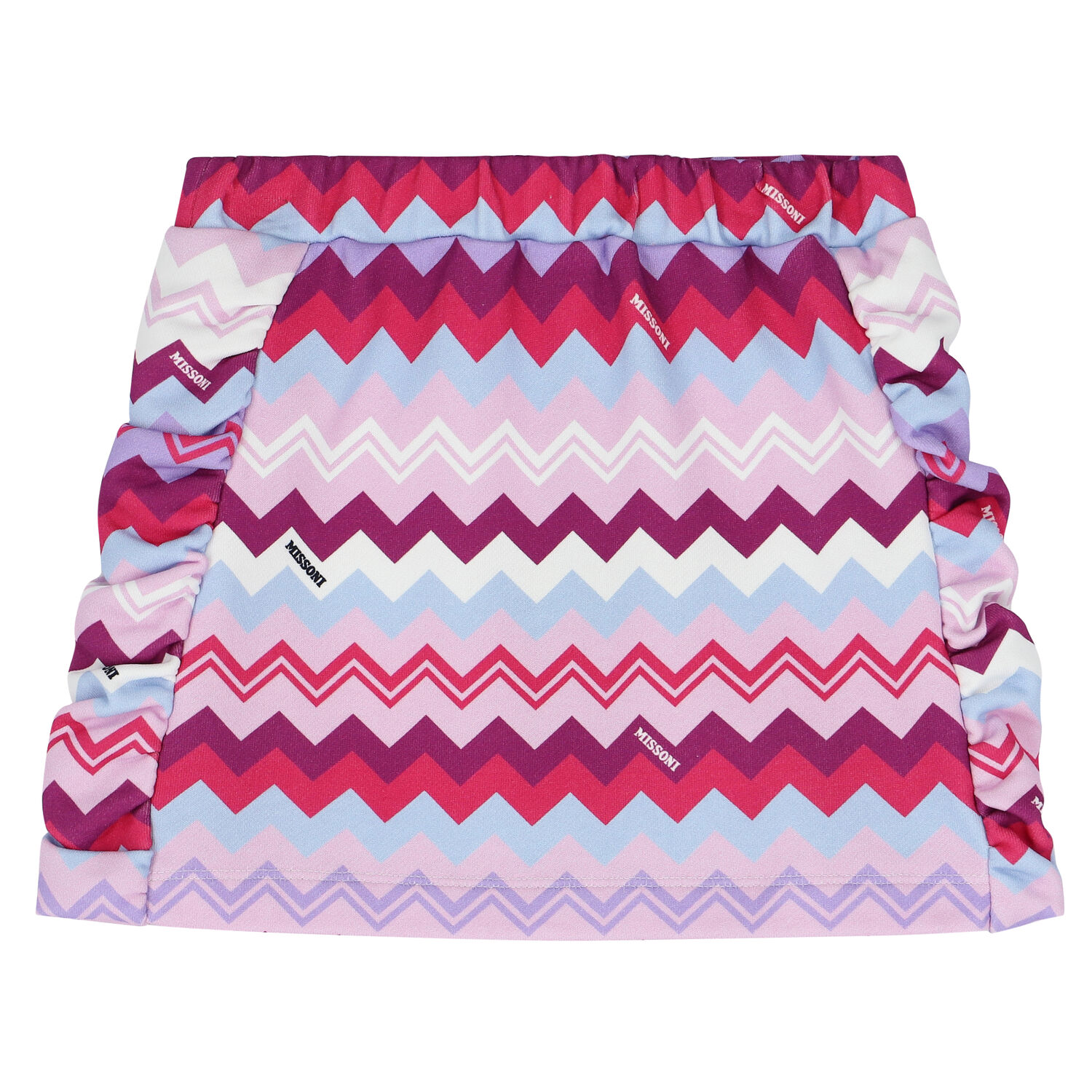 Girls Purple & Pink Logo Zigzag Skirt, 1, hi-res