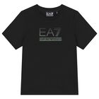 Boys Black Logo T-Shirt, 6, hi-res