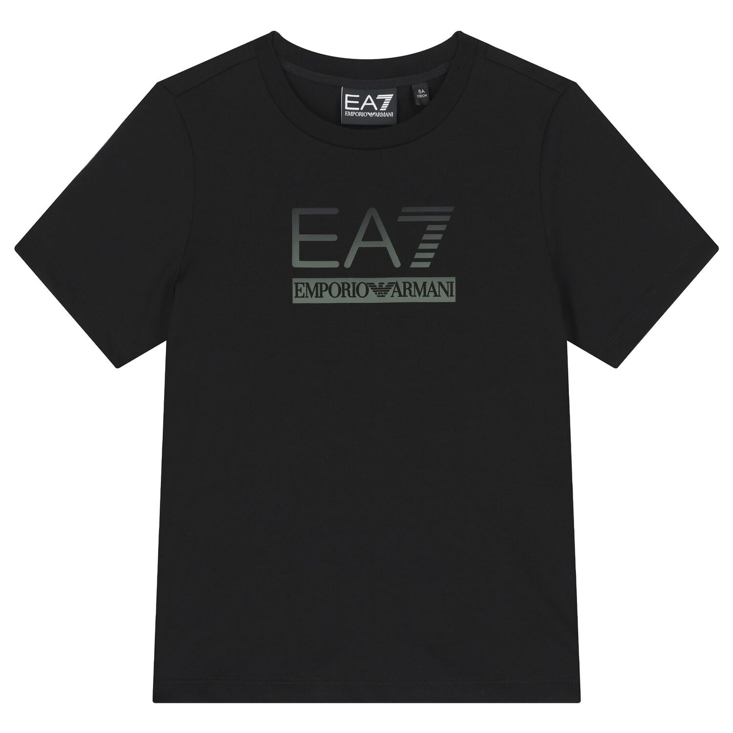 Boys Black Logo T-Shirt, 6, hi-res