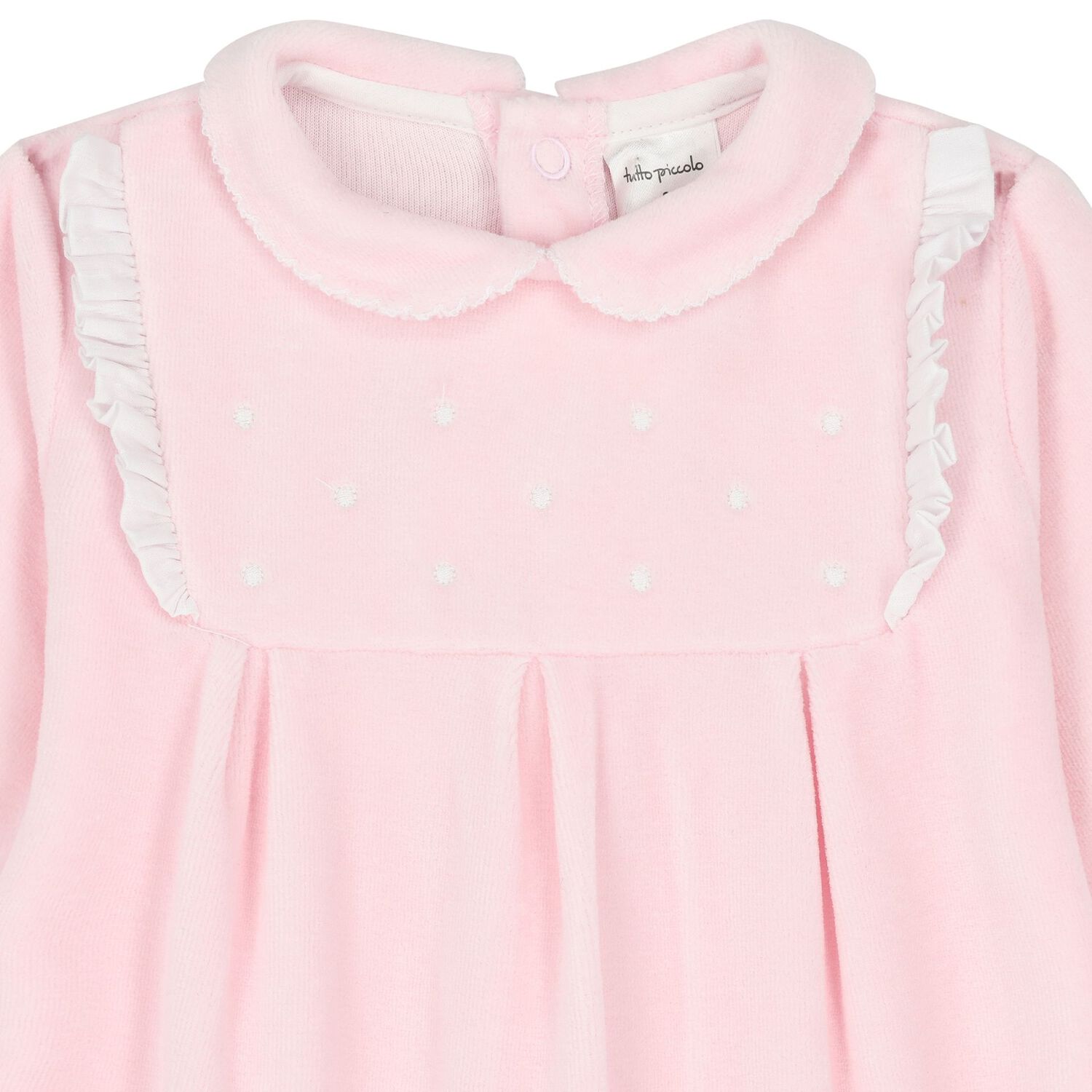 Baby Girls Pink Ruffled Babygrow, 1, hi-res image number null