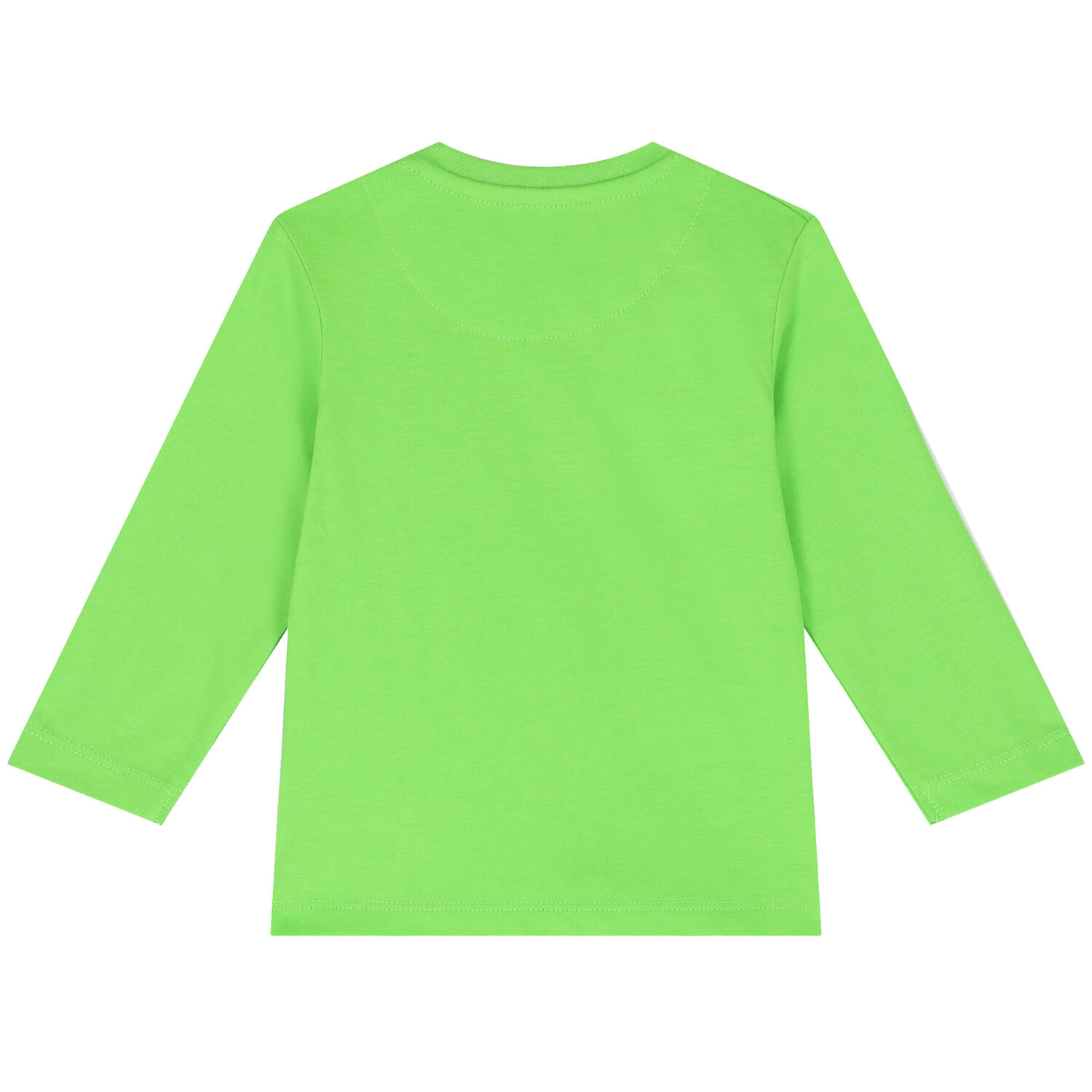 Younger Boys Green Logo Long Sleeve Top, 3, hi-res