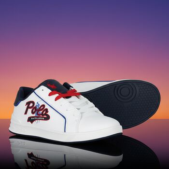 Boys White Logo Trainers