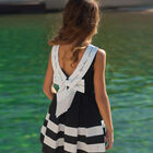 Girls Navy Blue Nautical Dress, 1, hi-res