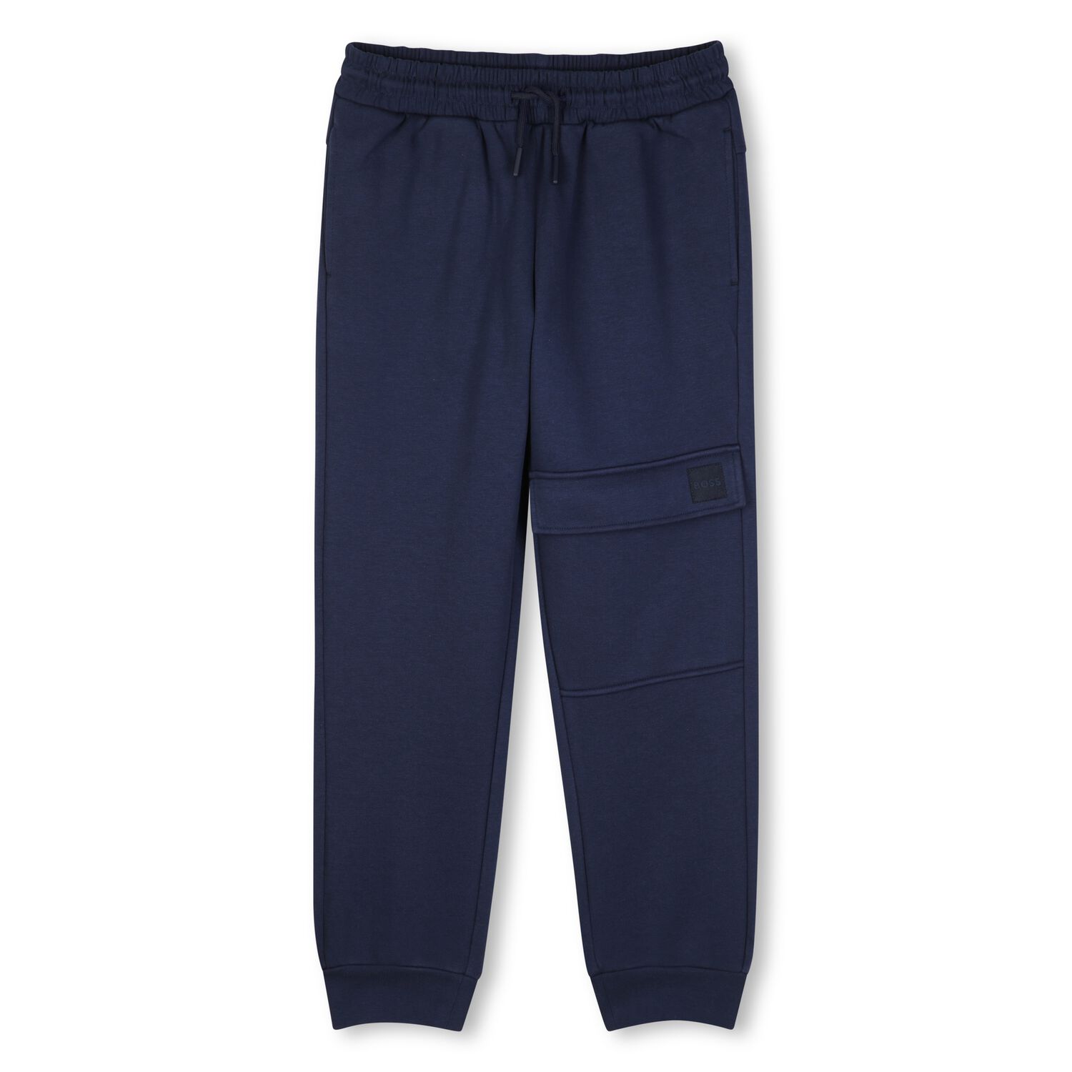 Boys Navy Blue Logo Joggers, 1, hi-res