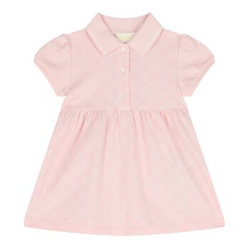 Baby Girls Pink GG Logo Dress