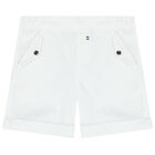 Younger Boys White Shorts, 2, hi-res
