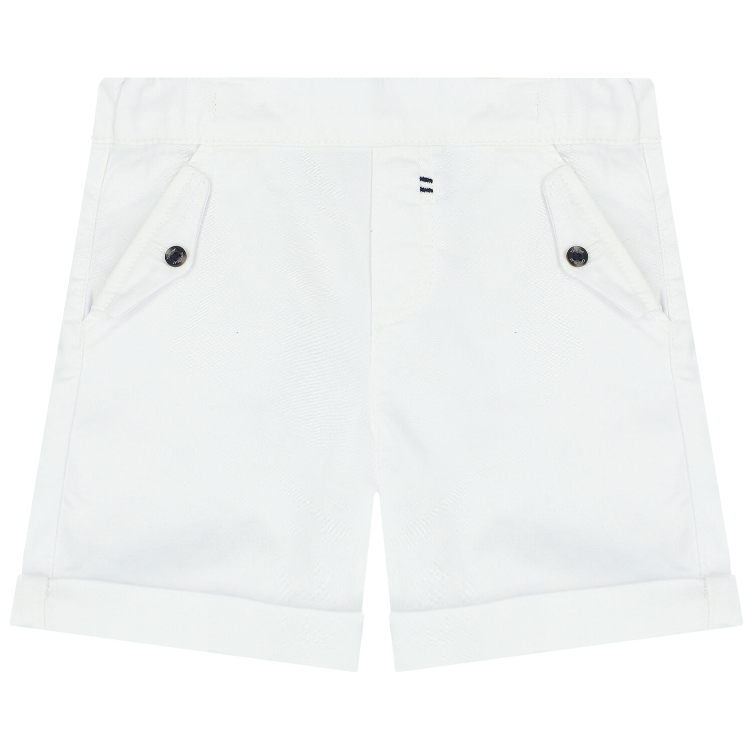 Younger Boys White Shorts, 2, hi-res