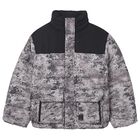 Boys Black & Grey Padded Jacket , 1, hi-res