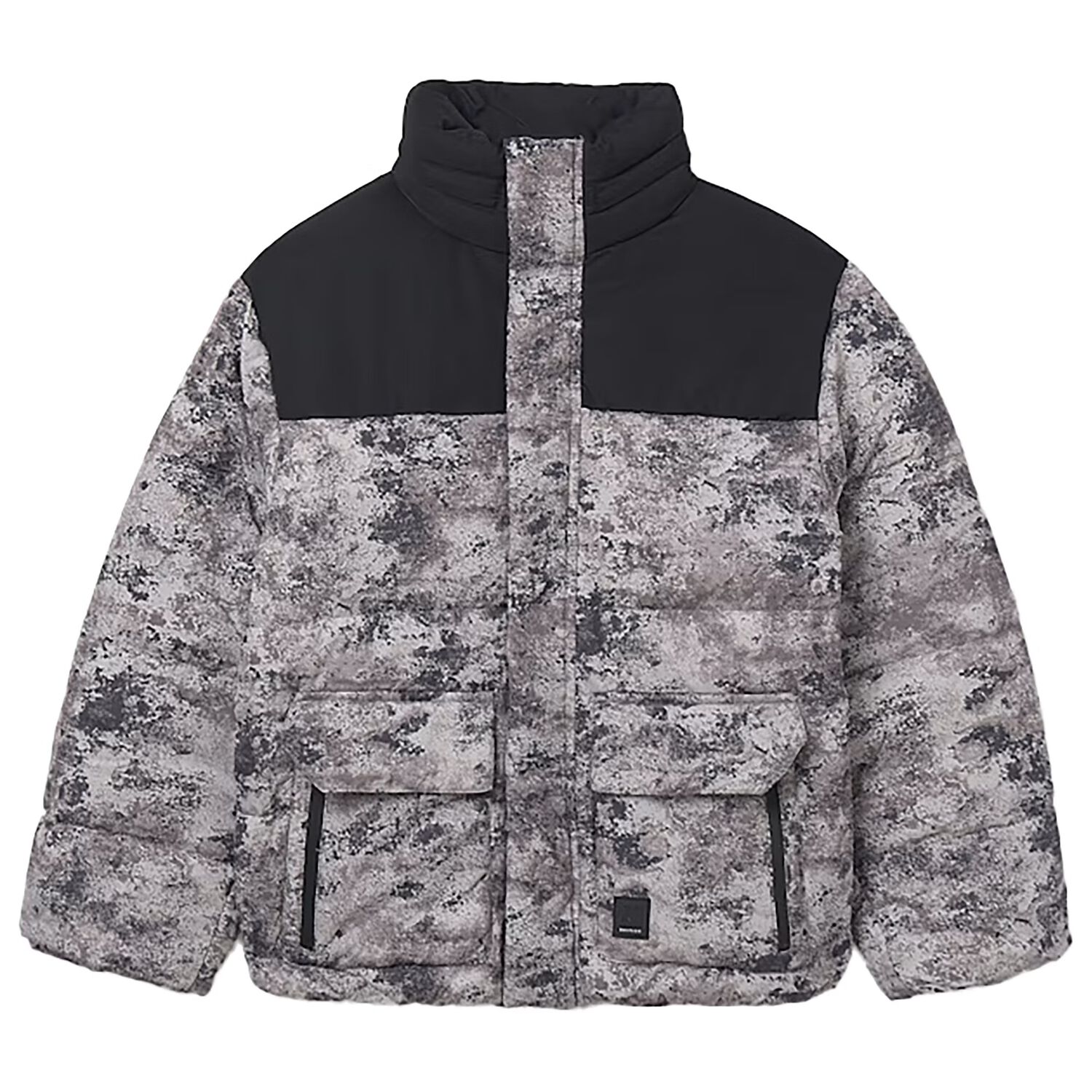 Boys Black & Grey Padded Jacket , 1, hi-res